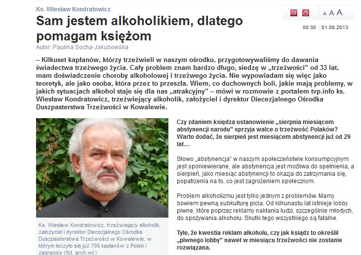 Wywiad z Ks. Wiesławem w TVP.INFO
